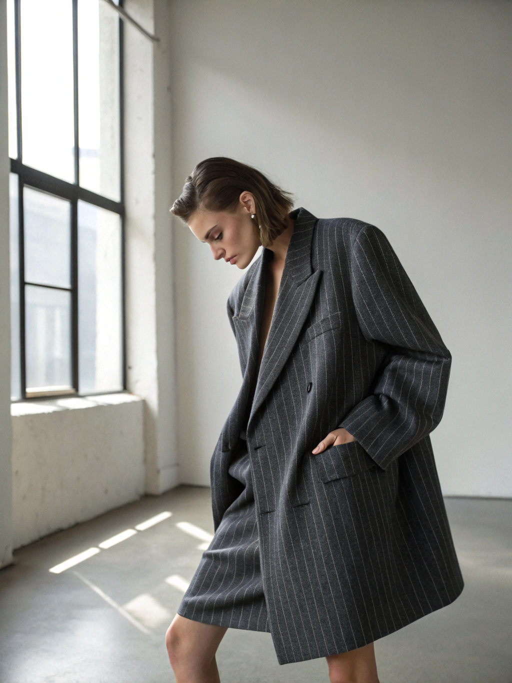 Urban Linen Archive structured blazer in natural organic fabric